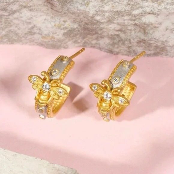 Freida Rothman Wings Of Hope Hoop Earrings 925 Sterling silver - Picture 3 of 5